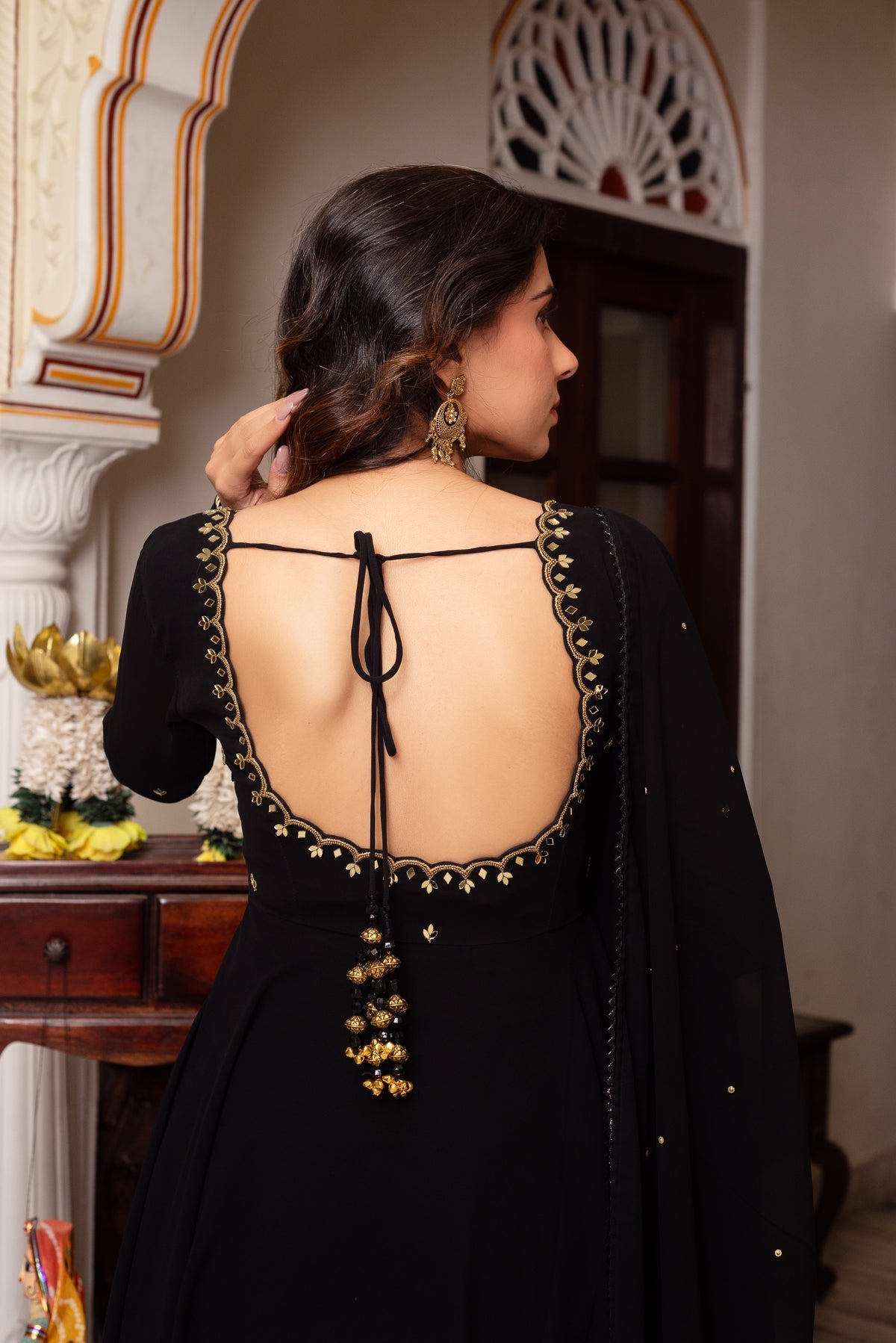 Trending Black Color Party Wear Embroidery Anarkali Suit