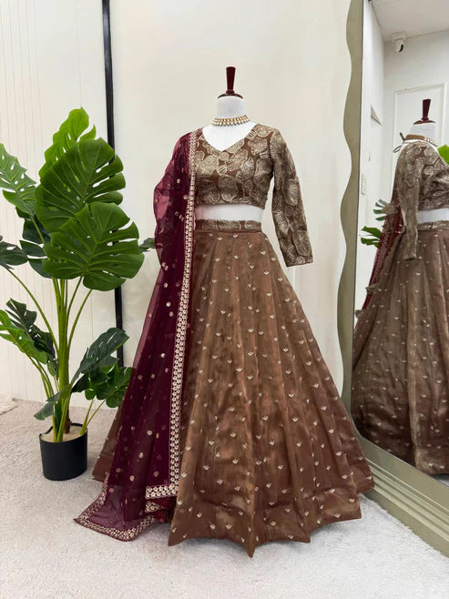 Trending Golden lehenga set