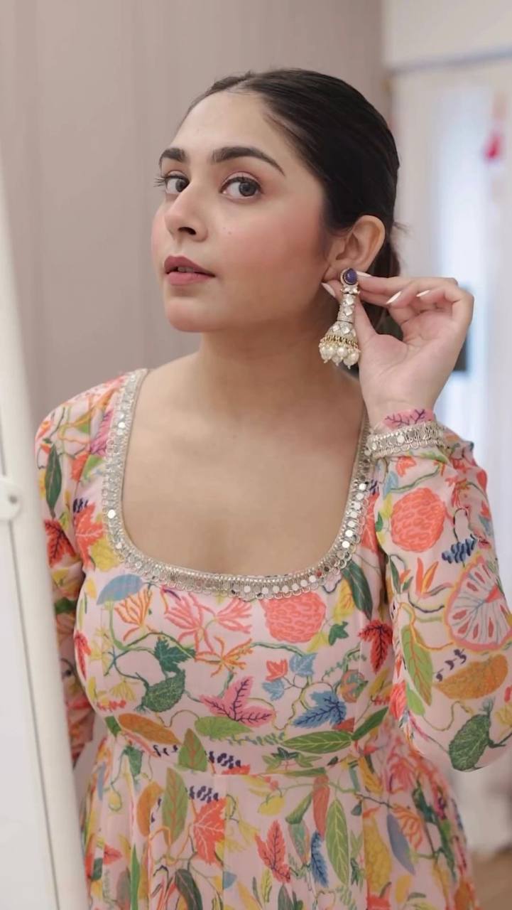 Presenting New Designer Printed Anarkali Suit Set