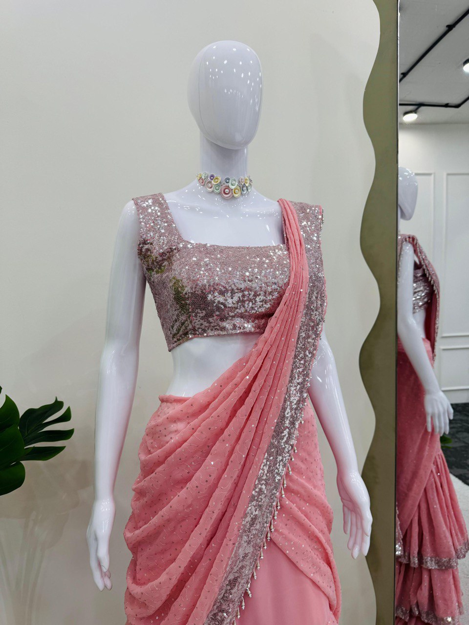 Presenting Ready to wear Lehenga saree with Two Color