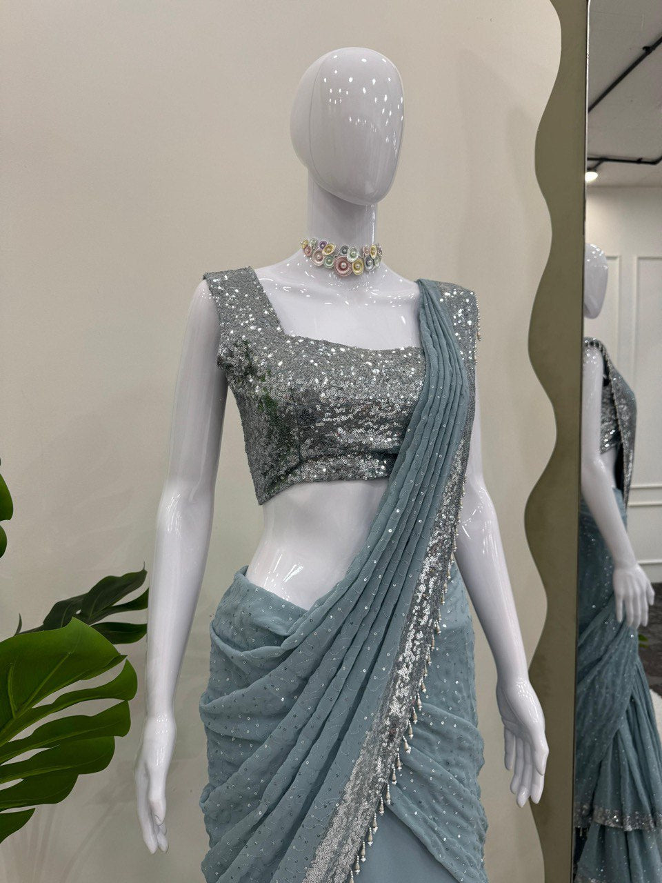 Presenting Ready to wear Lehenga saree with Two Color