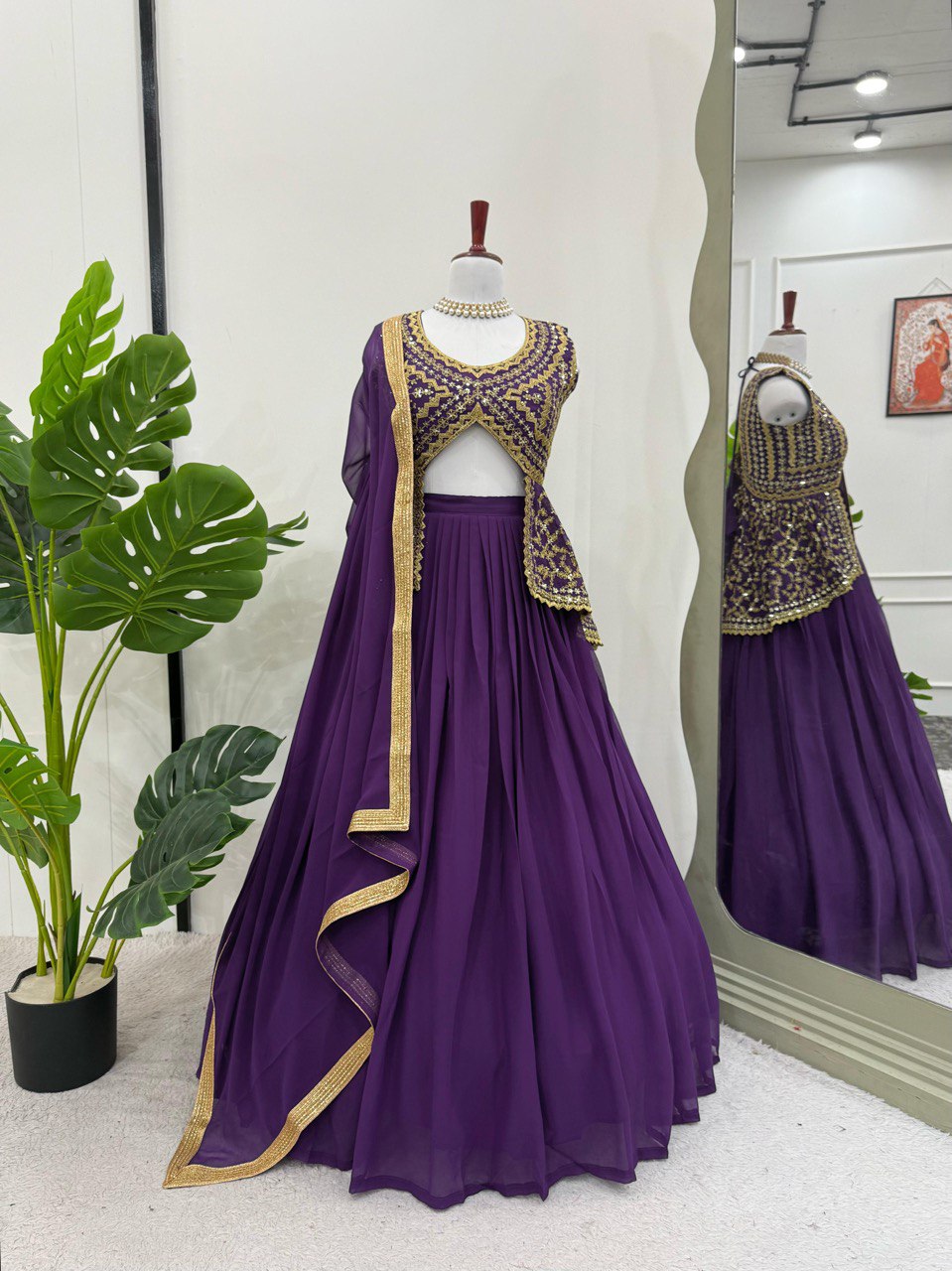 TRENDING DESIGNER PURPLE LEHENGA