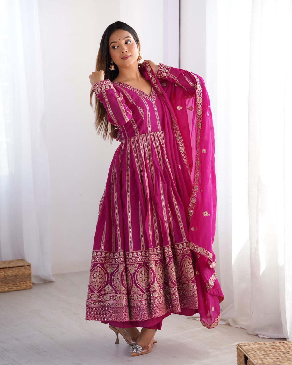 Trending Sequence work Anarkali Gown