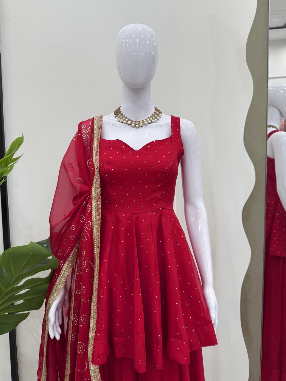 Trending Maroon Color Top and Palazzo with Dupatta