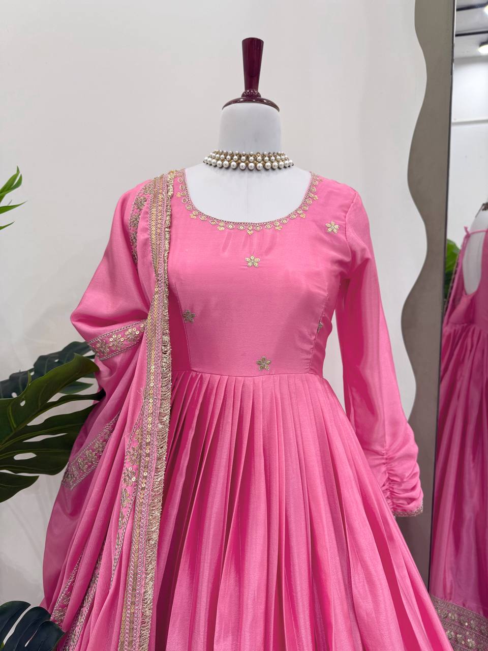 Trending Chinon Anarkali Suit