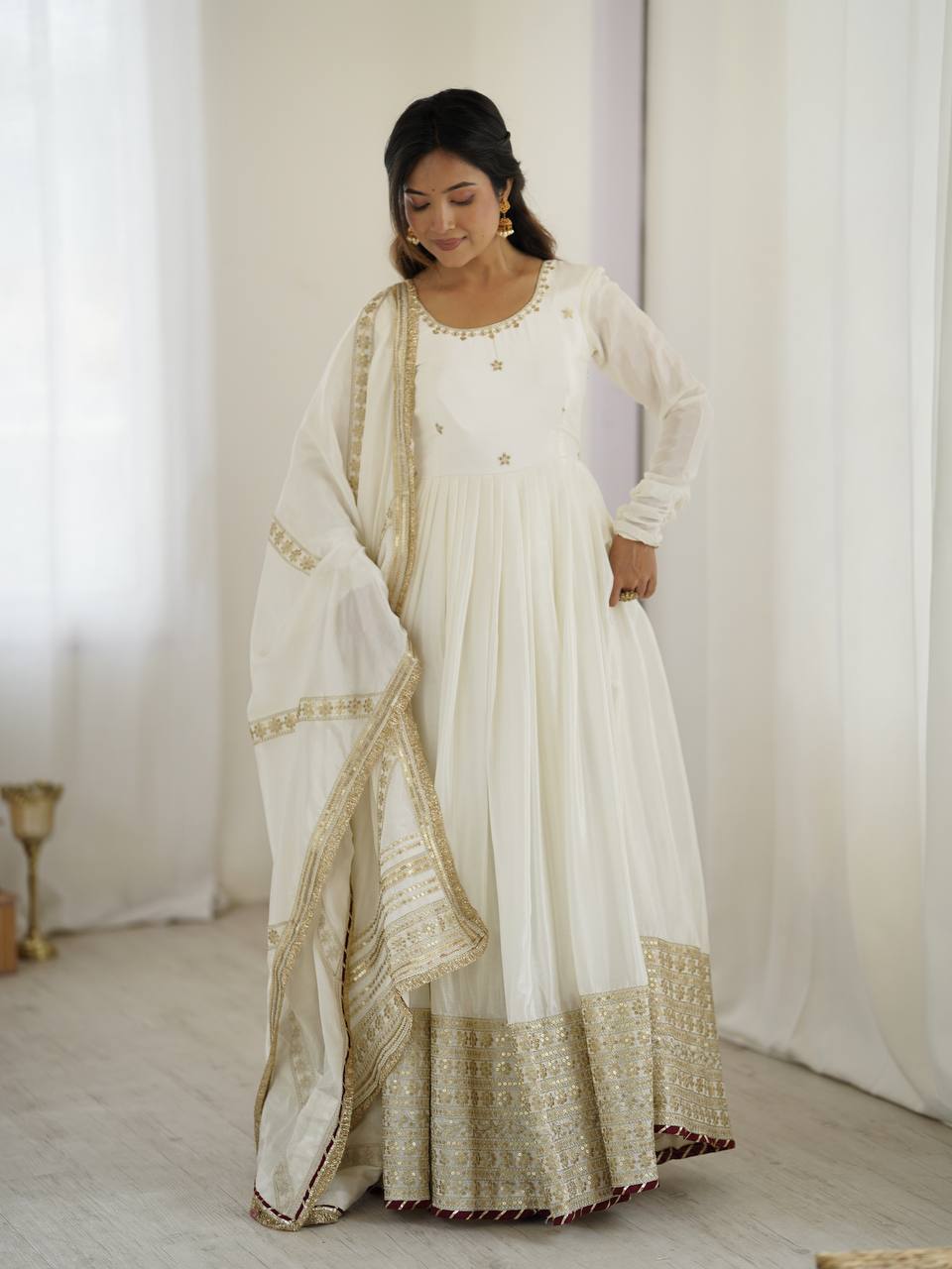 Trending Chinon Anarkali Suit