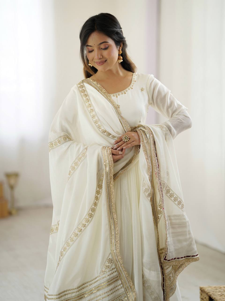 Trending Chinon Anarkali Suit
