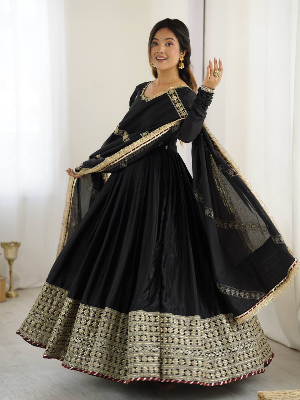 Trending Chinon Anarkali Suit