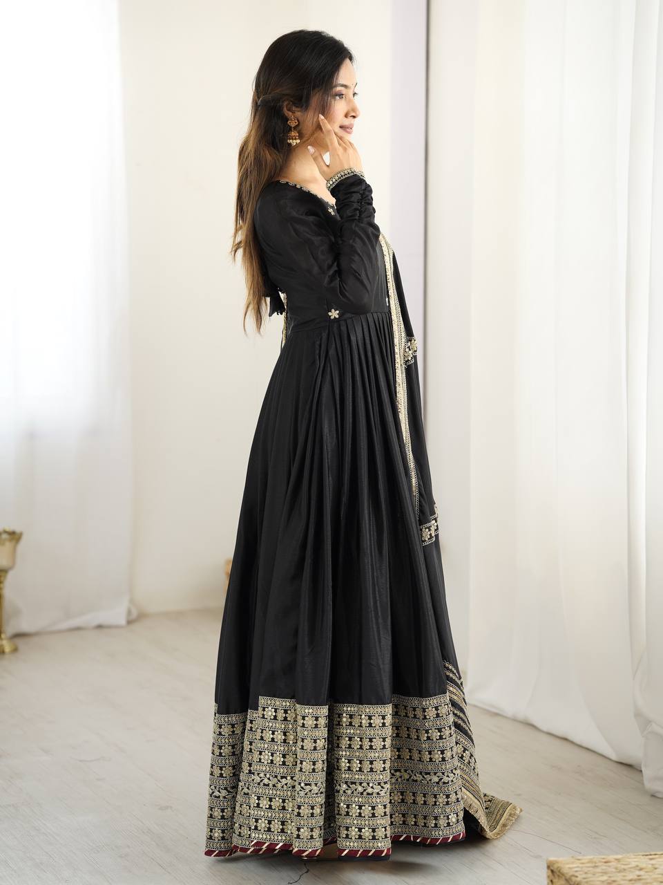 Trending Chinon Anarkali Suit