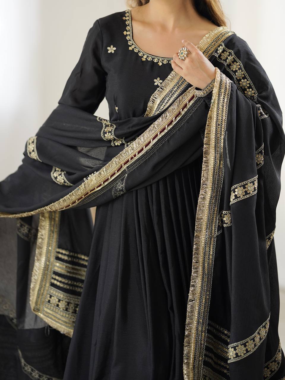 Trending Chinon Anarkali Suit