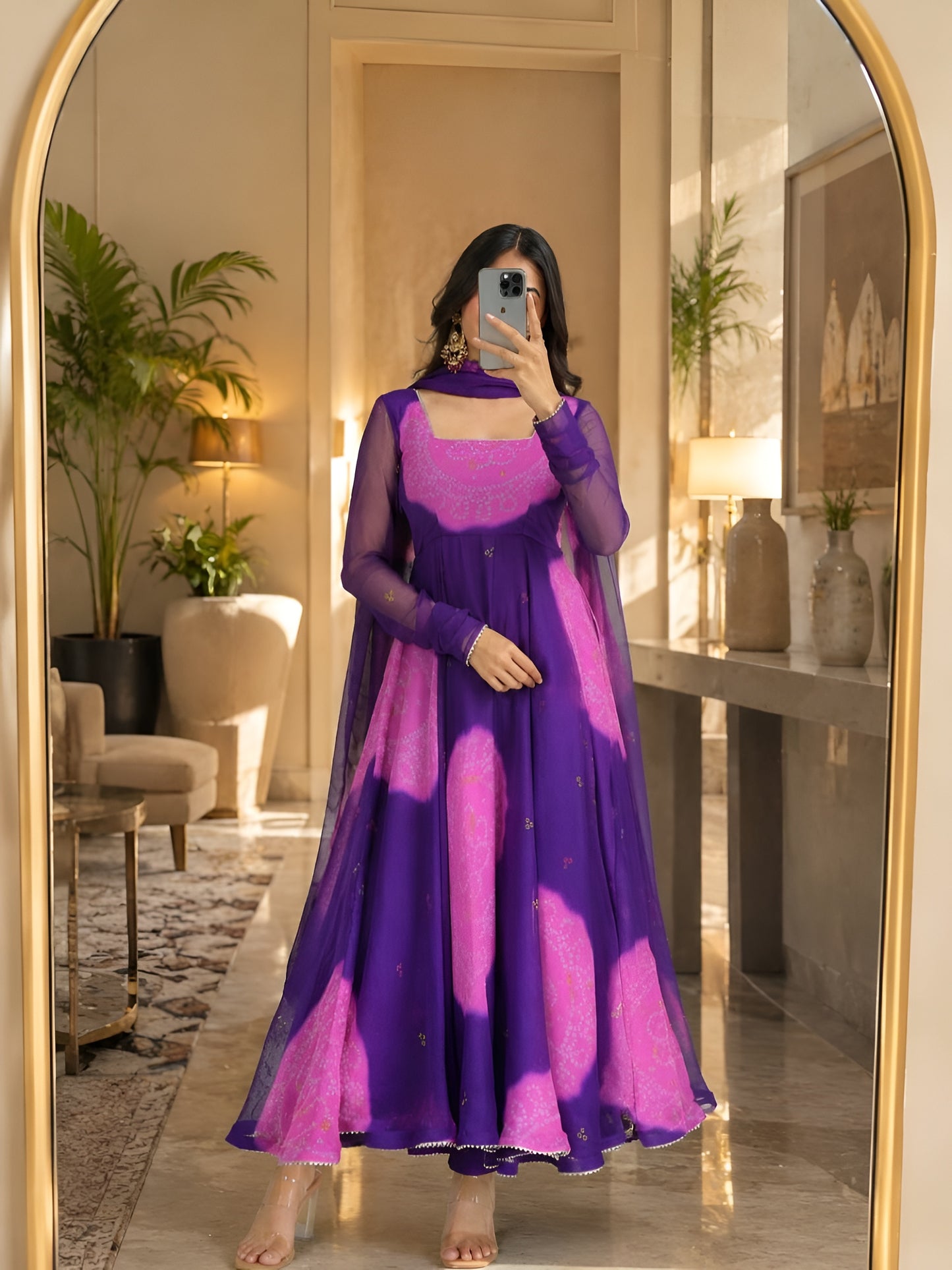 Festive Special Bandhani Anarkali Suit
