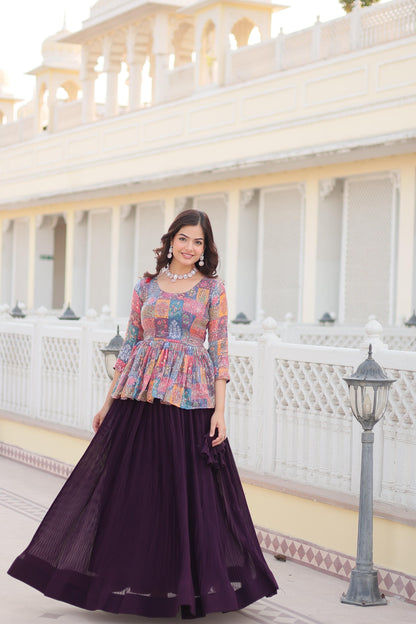 Presenting New Launching Printed Top & Lehenga