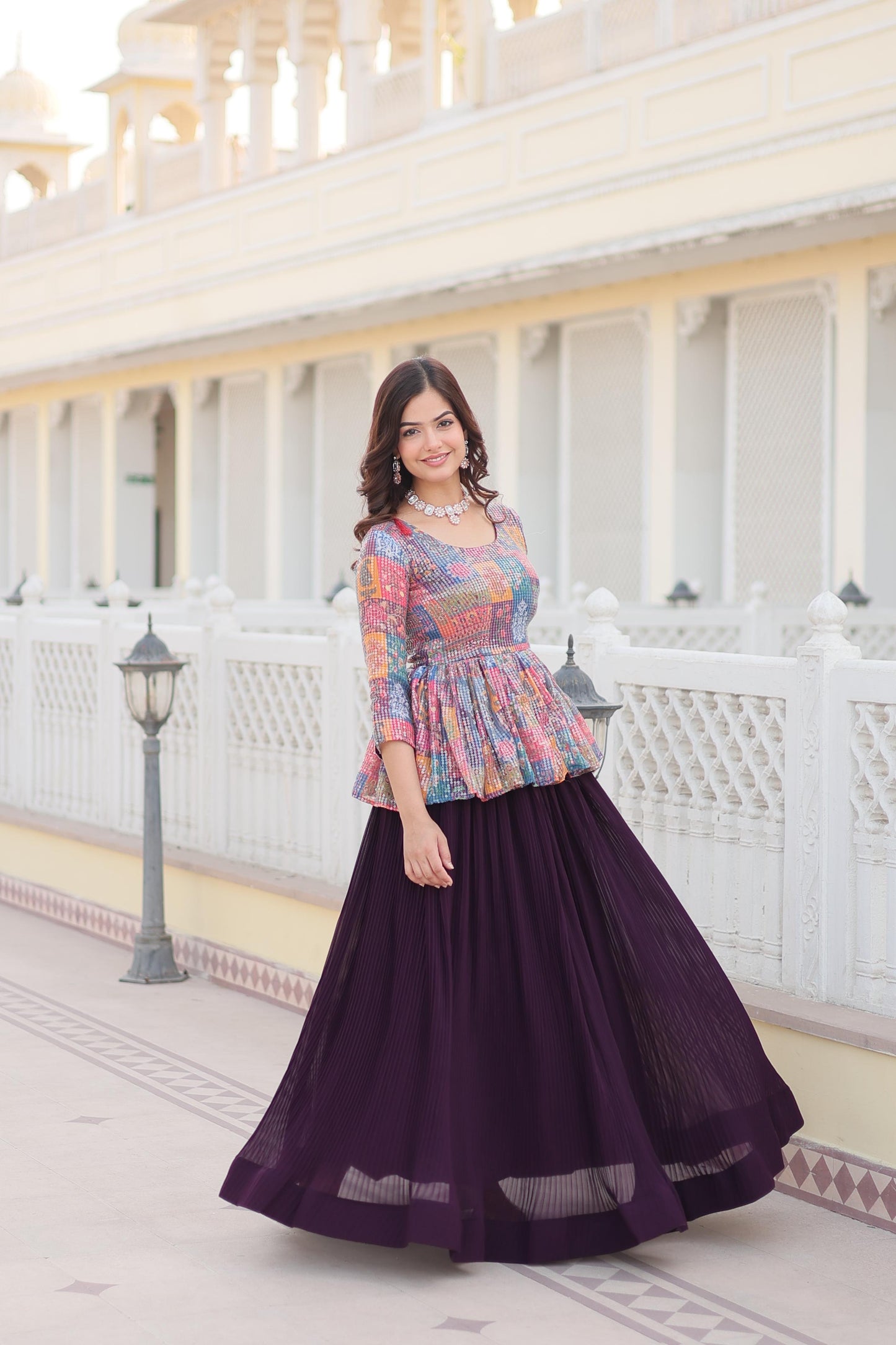 Presenting New Launching Printed Top & Lehenga