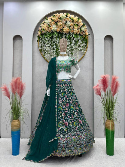 Presenting Green Color Hot Selling Lehenga