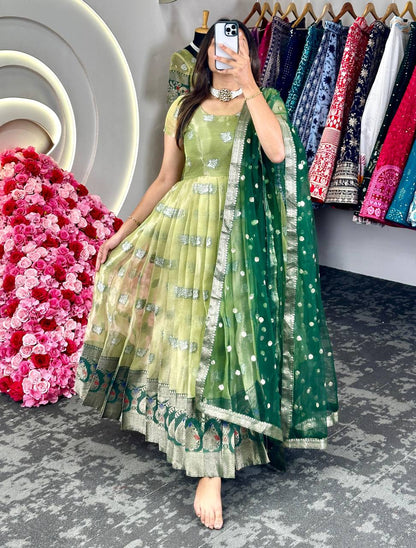 Presenting New Launching Anarkali Gown with Koti