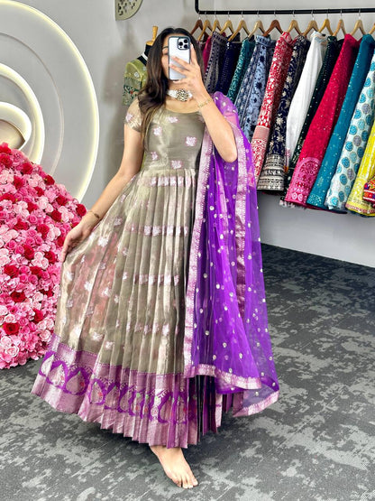 Presenting New Launching Anarkali Gown with Koti