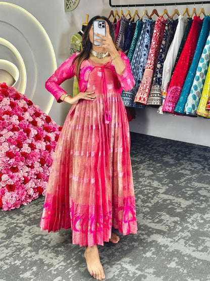 Presenting New Launching Anarkali Gown with Koti