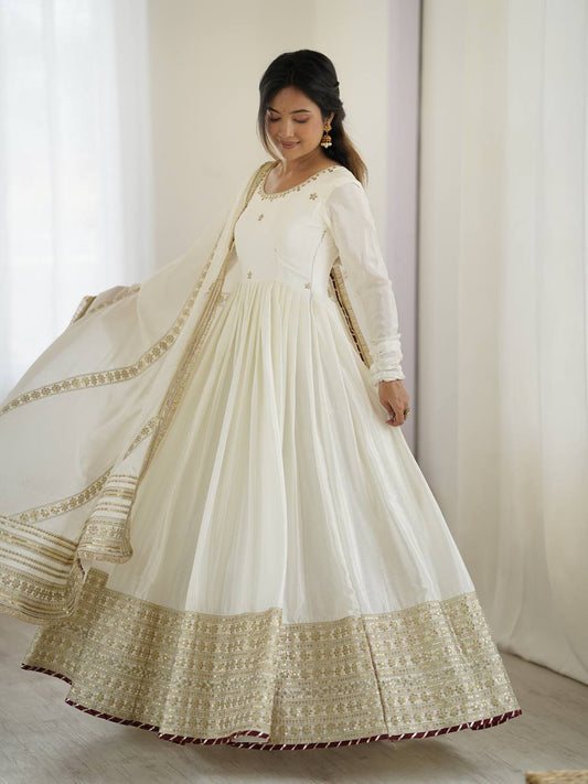 Trending Chinon Anarkali Suit