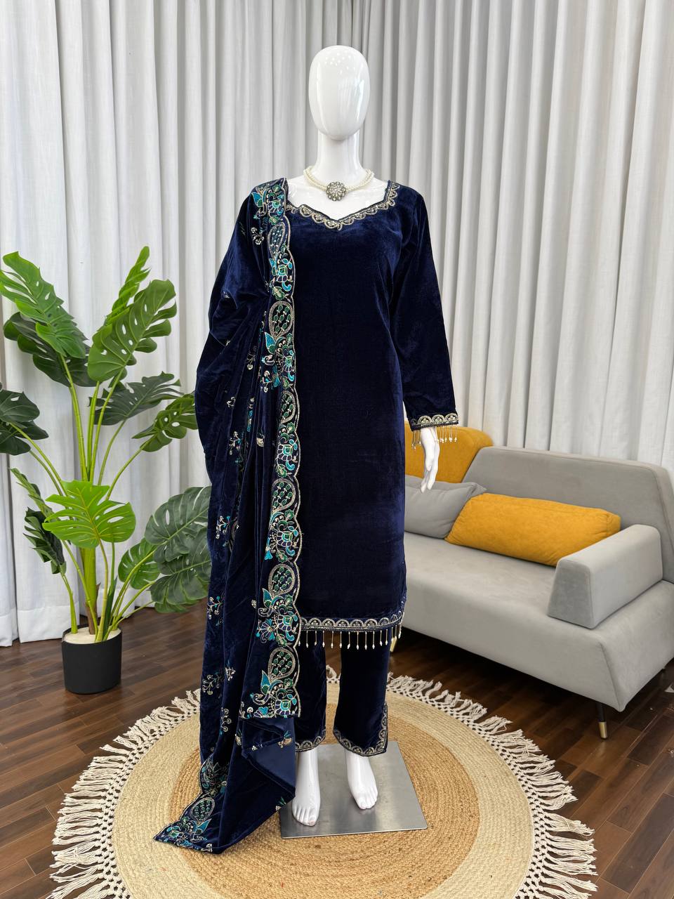 Viscose Velvet Anarkali Suit