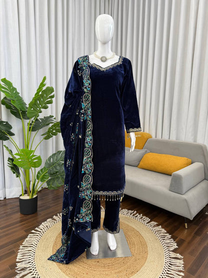 Viscose Velvet Anarkali Suit