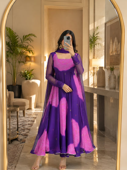 Festive Special Bandhani Anarkali Suit