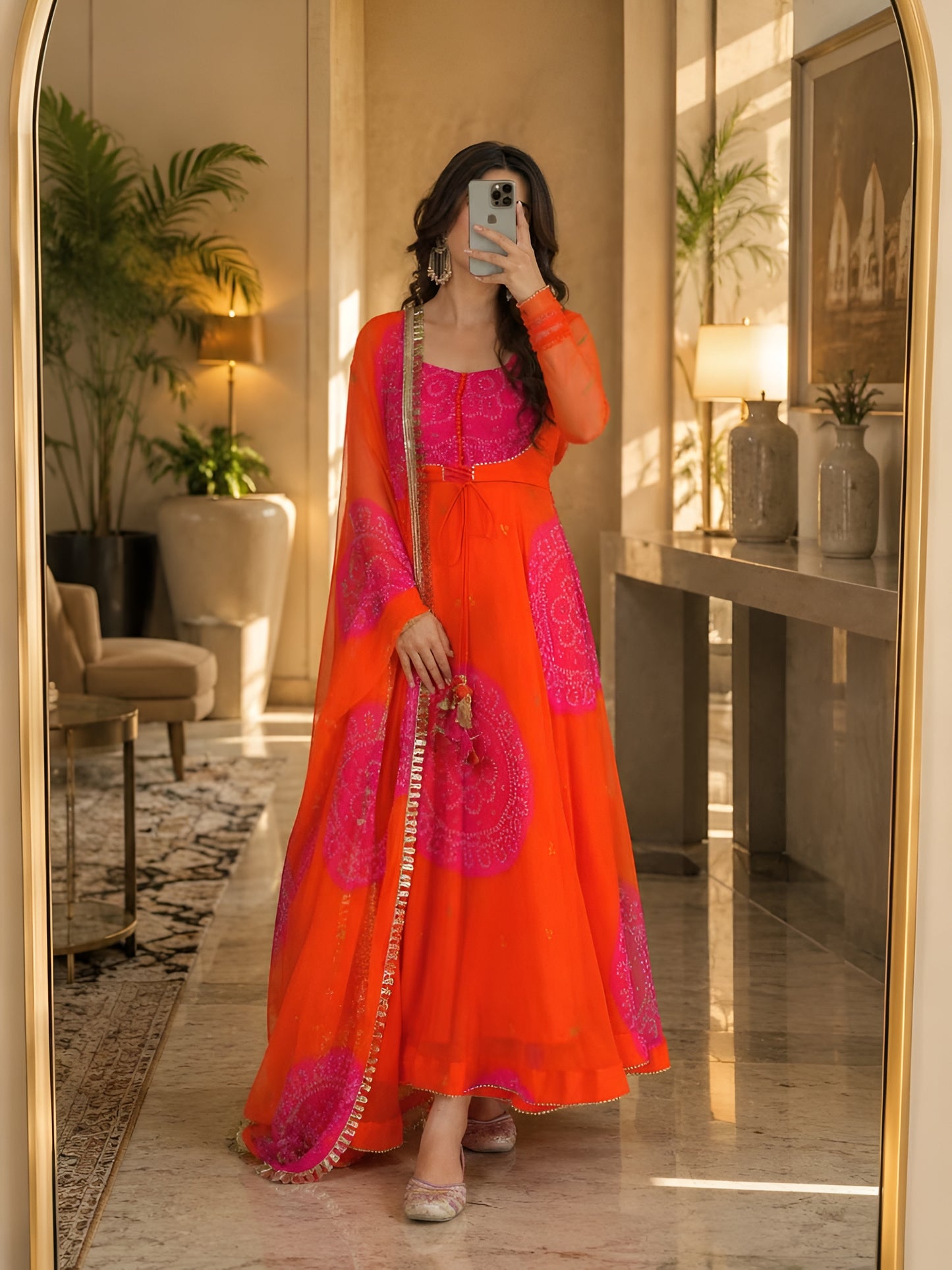 Festive Special Bandhani Anarkali Suit